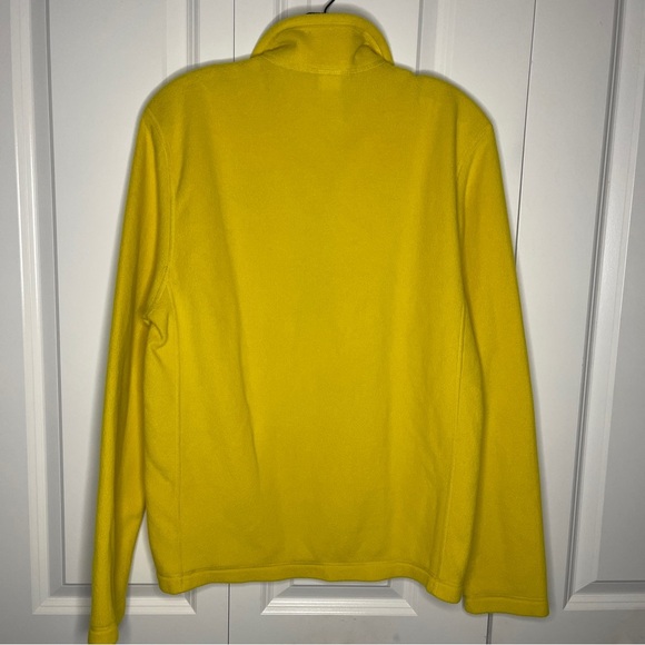 The North Face Fleece Quarter Zip Pullover Size Small Men’s Yellow Black Logo - Picture 5 of 7